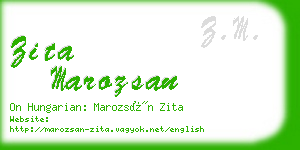 zita marozsan business card